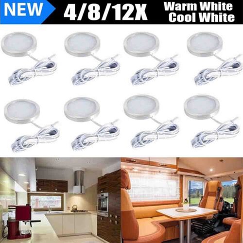 12pc led puck - 4/8/12pc,